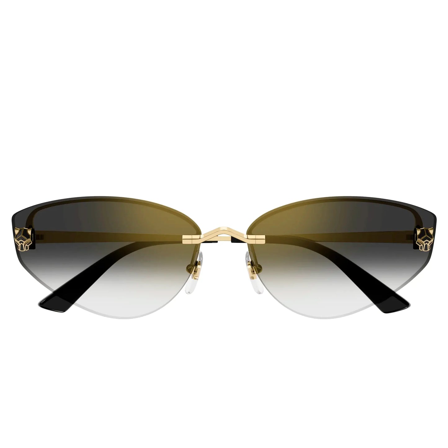 Cartier Eyewear CT0431S-001 Panthere De Cartier Gold Grey Sunglasses