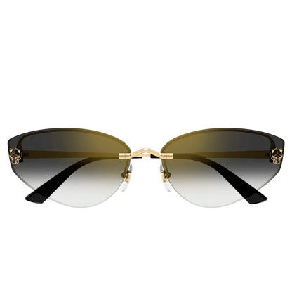 Cartier Eyewear CT0431S-001 Panthere De Cartier Gold Grey Sunglasses