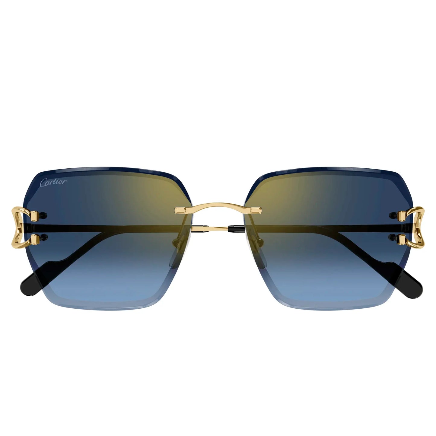 Cartier Eyewear CT0466S-002 Gold Blue Sunglasses