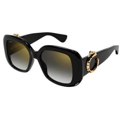 Cartier Eyewear CT0471S-001 Black Grey Sunglasses