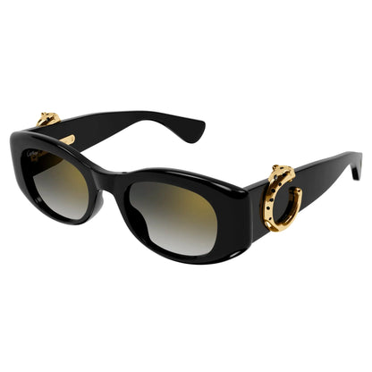 Cartier Eyewear CT0472S-001 C Panthere De Cartier Black Grey Sunglasses