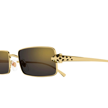 Cartier Eyewear CT0473S-001 Panthere De Cartier Gold Grey Sunglasses