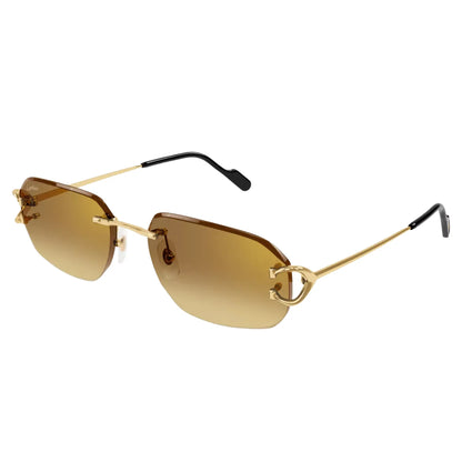 Cartier Eyewear CT0468S-004 Gold Rimless Sunglasses