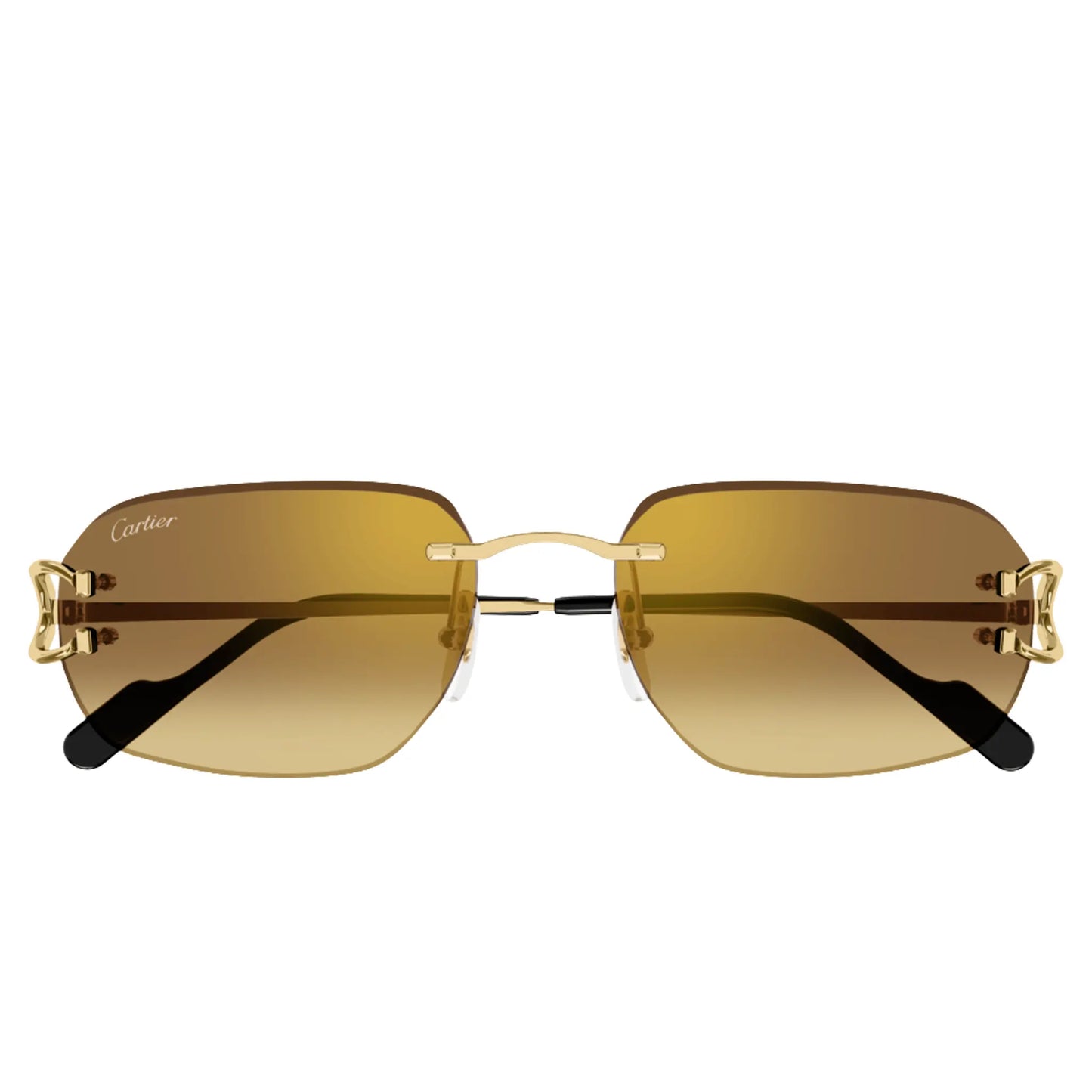 Cartier Eyewear CT0468S-004 Gold Rimless Sunglasses