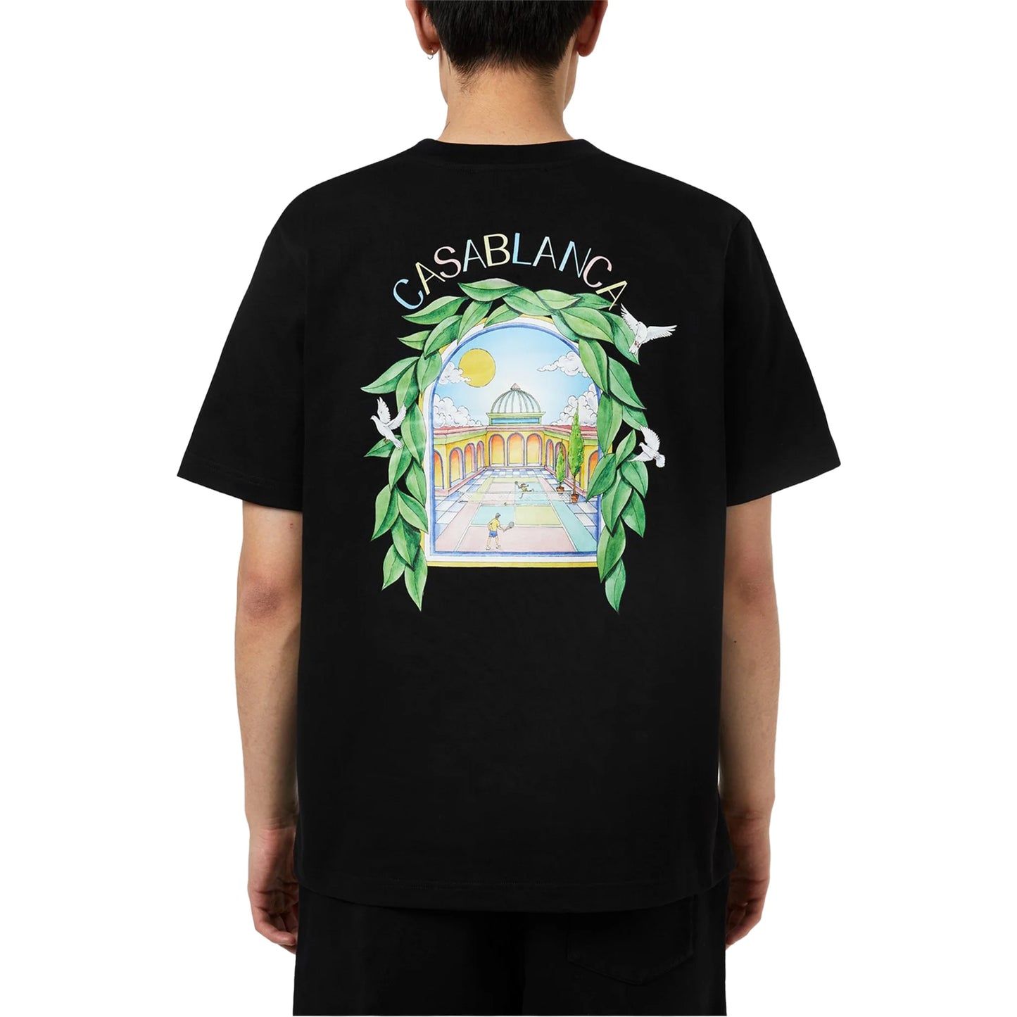 Casablanca L'Arche Tennis Club Graphic Black T Shirt