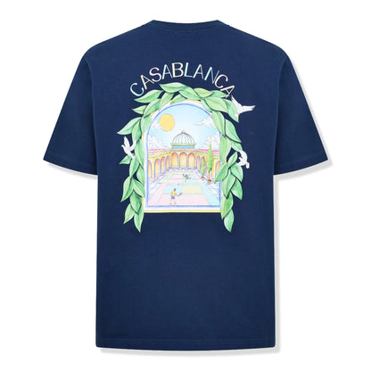Casablanca L'Arche Tennis Club Graphic Navy T Shirt