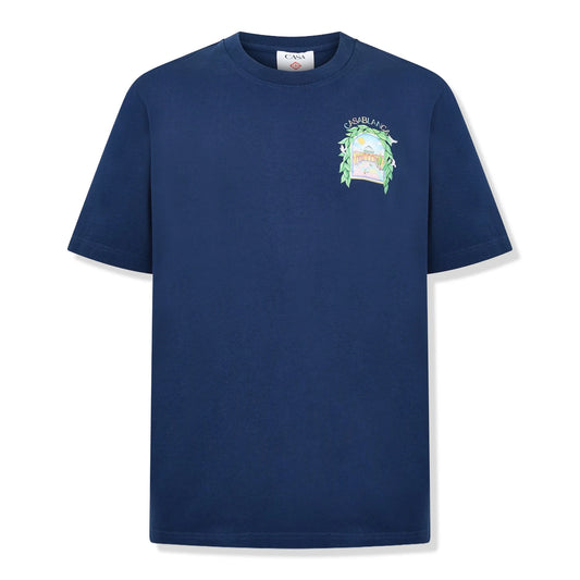 Casablanca L'Arche Tennis Club Graphic Navy T Shirt