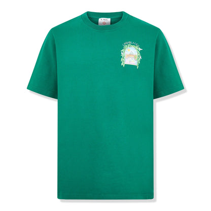 Casablanca L'Arche Tennis Club Graphic Racing Green T Shirt