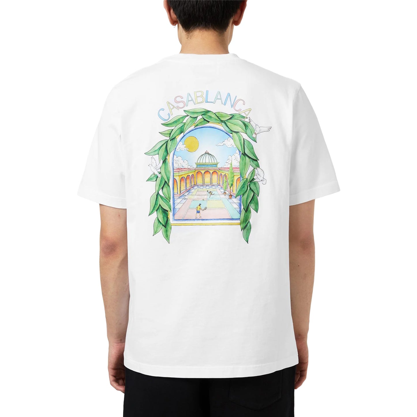 Casablanca L'Arche Tennis Club Graphic White T Shirt