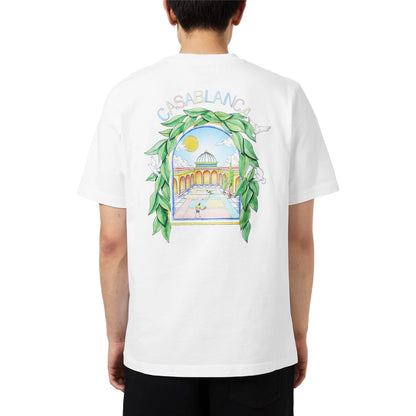Casablanca L'Arche Tennis Club Graphic White T Shirt