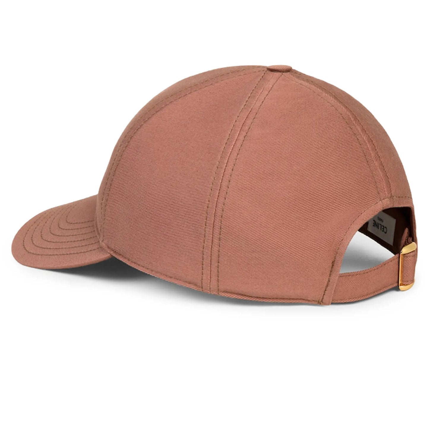Celine Triomphe Gabardine Coton Washed Cuivre Rose Baseball Cap