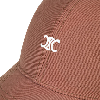 Celine Triomphe Gabardine Coton Washed Cuivre Rose Baseball Cap