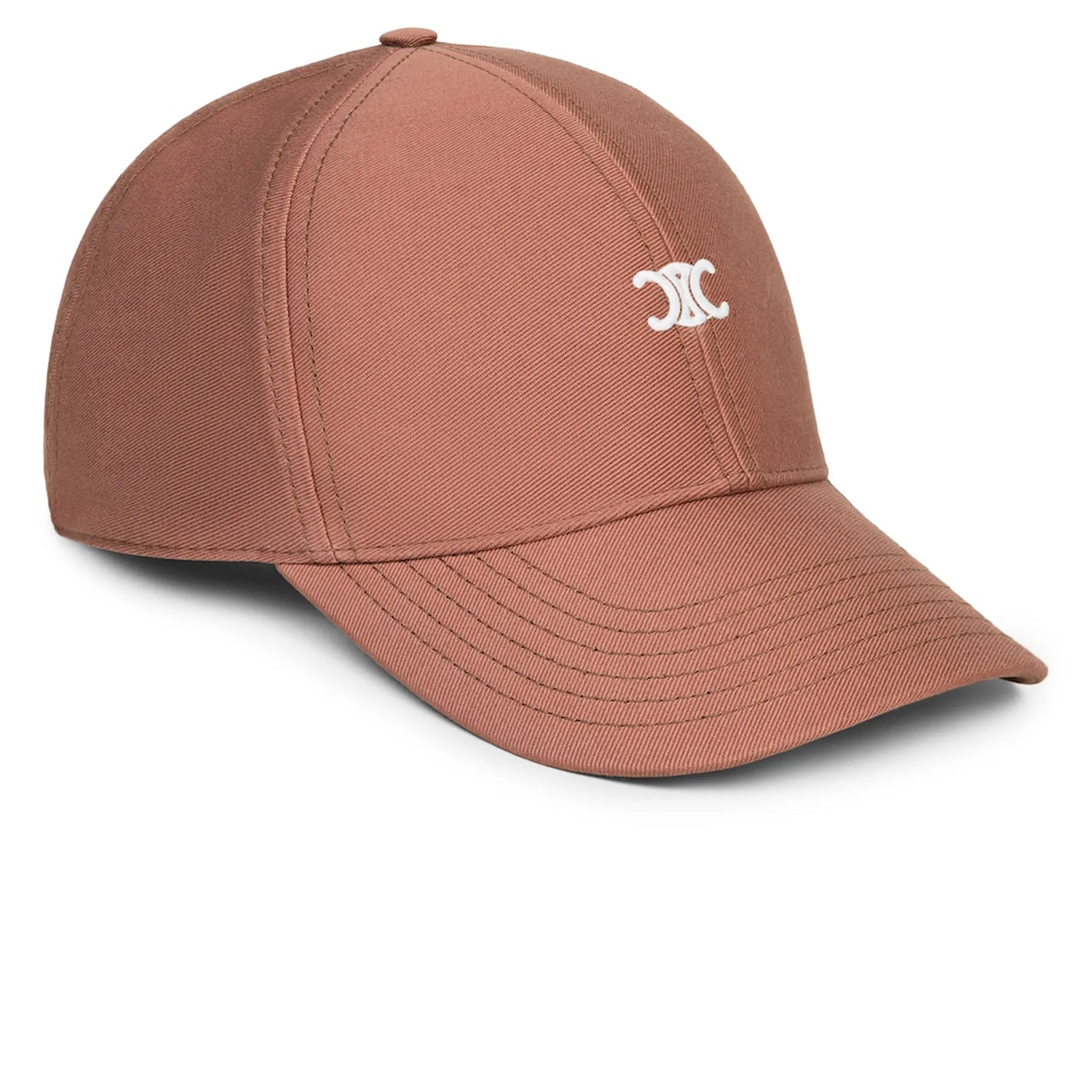 Celine Triomphe Gabardine Coton Washed Cuivre Rose Baseball Cap