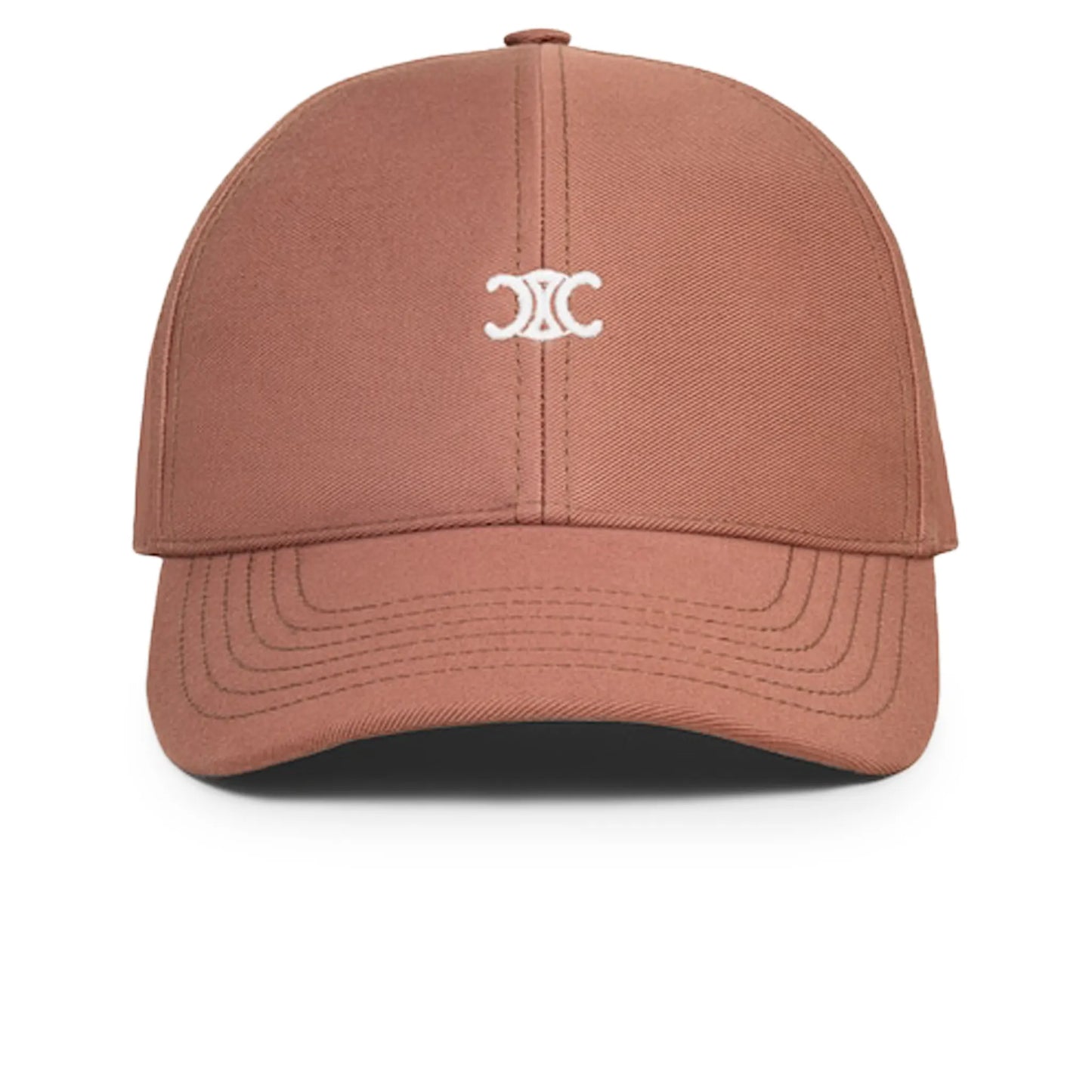 Celine Triomphe Gabardine Coton Washed Cuivre Rose Baseball Cap