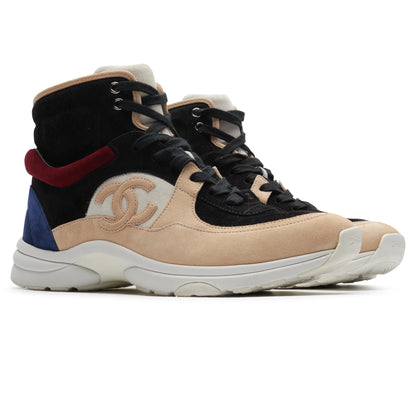 Chanel CC Cambon Tricolor High Top Sneaker - Preloved