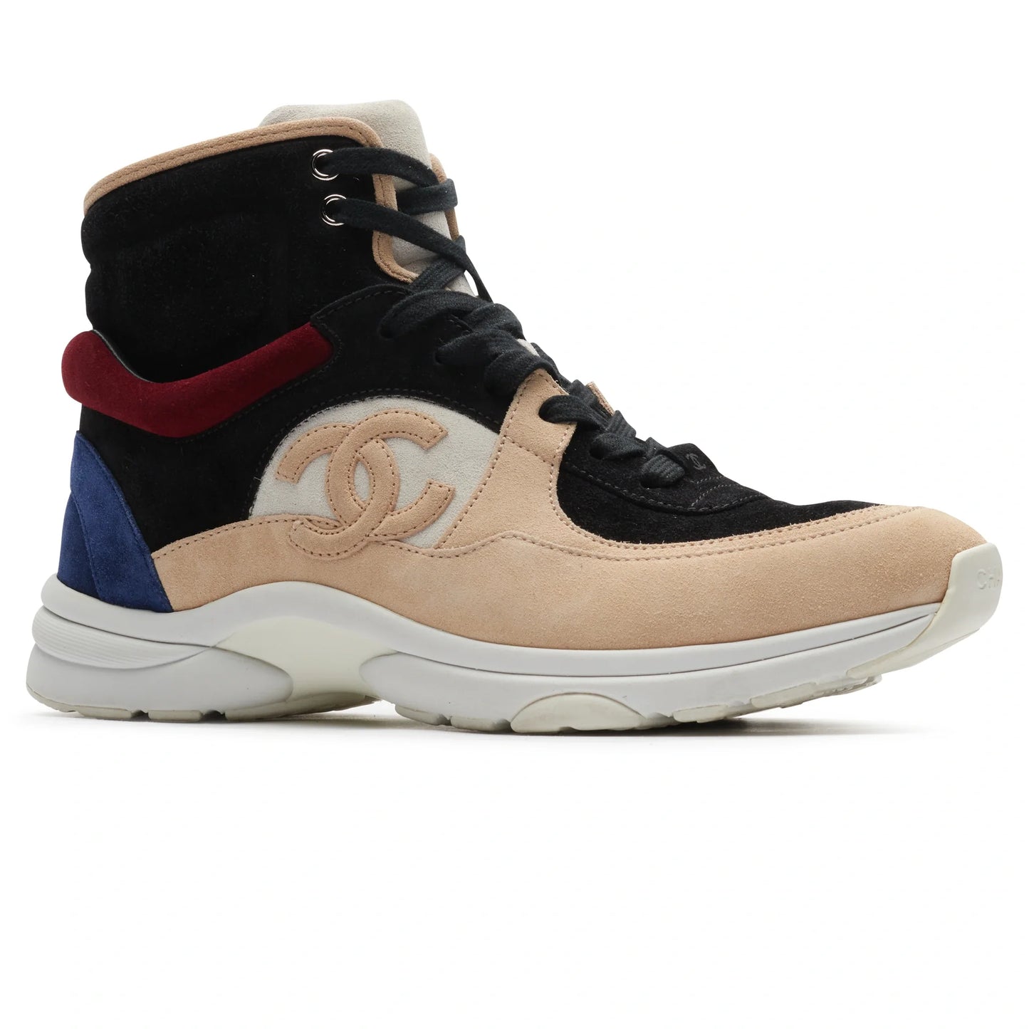 Chanel CC Cambon Tricolor High Top Sneaker - Preloved
