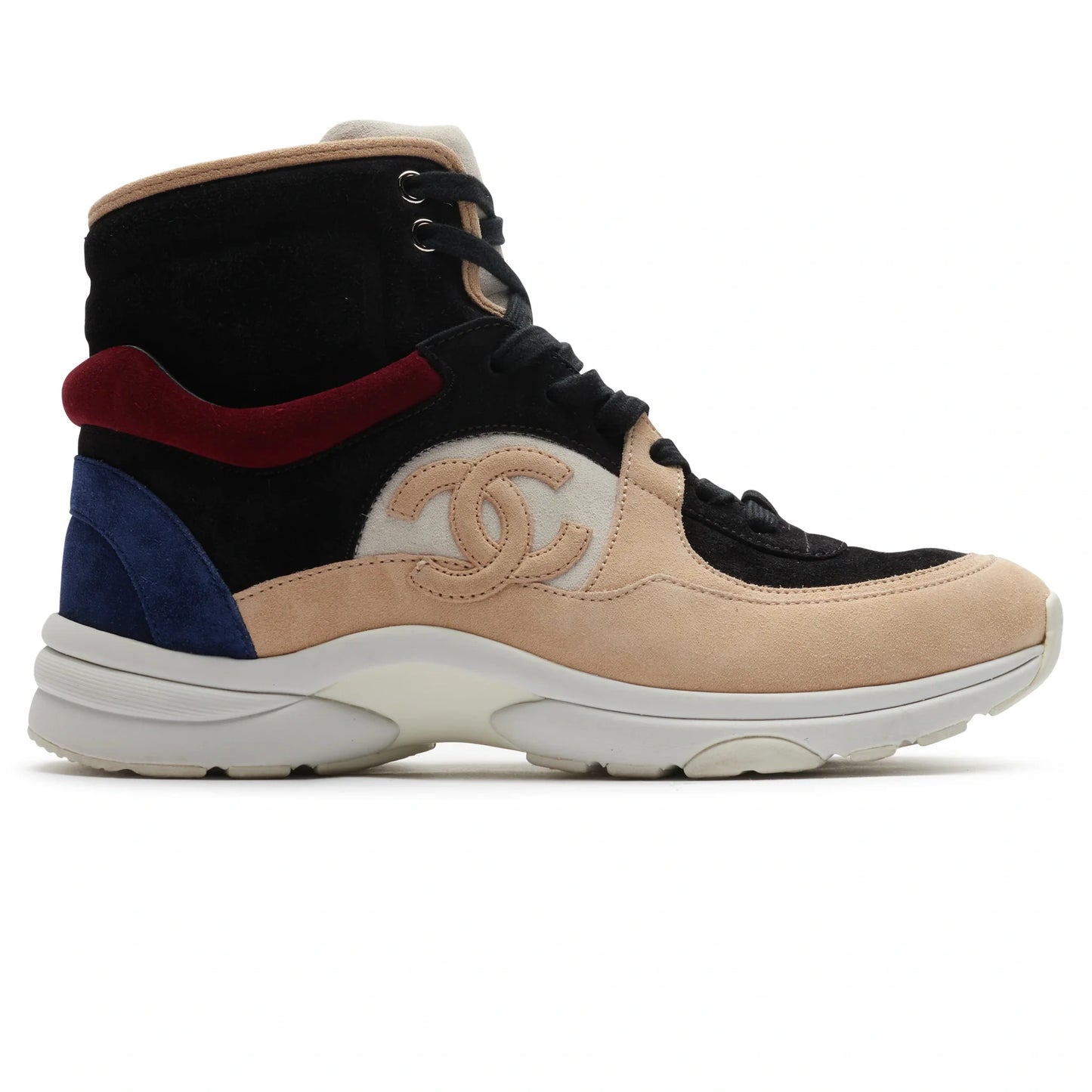 Chanel CC Cambon Tricolor High Top Sneaker - Preloved