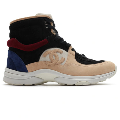 Chanel CC Cambon Tricolor High Top Sneaker - Preloved