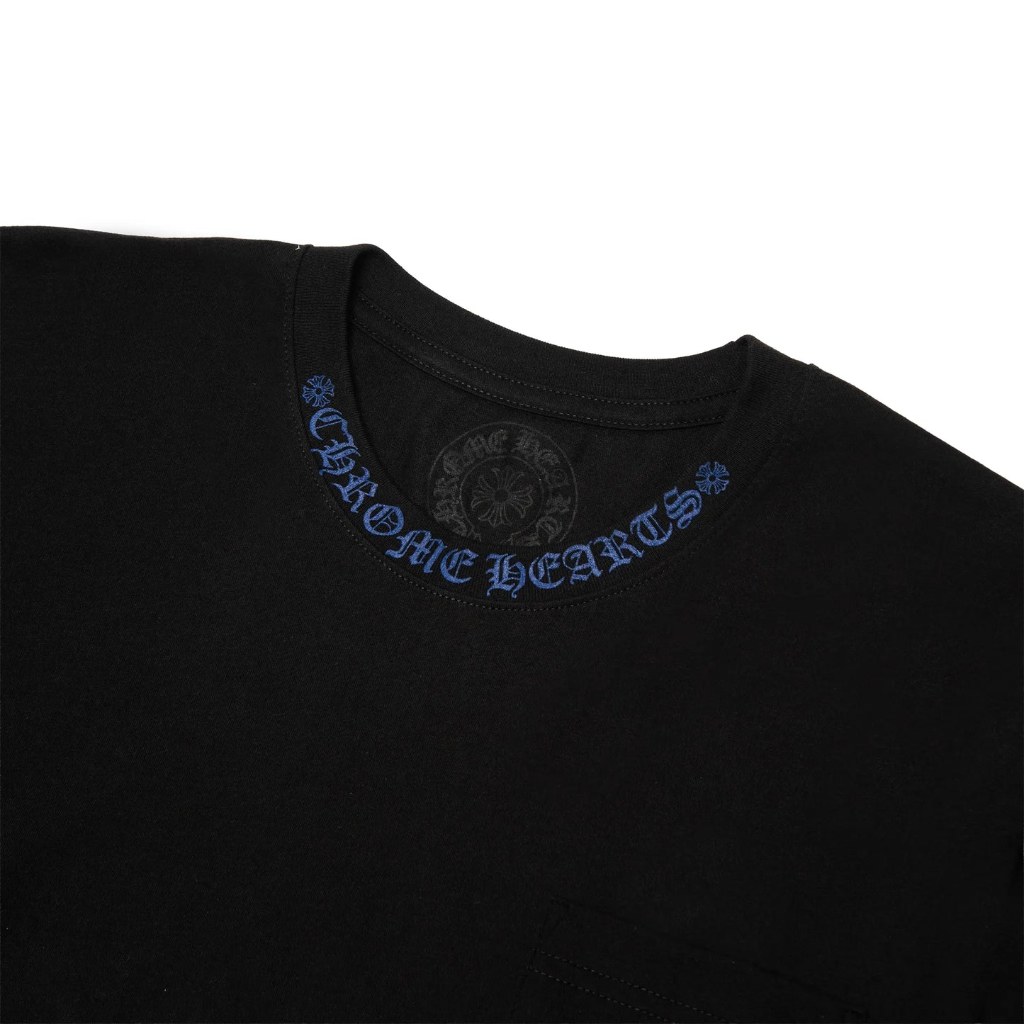 Chrome Hearts 1988 Neck Logo Black Blue T Shirt
