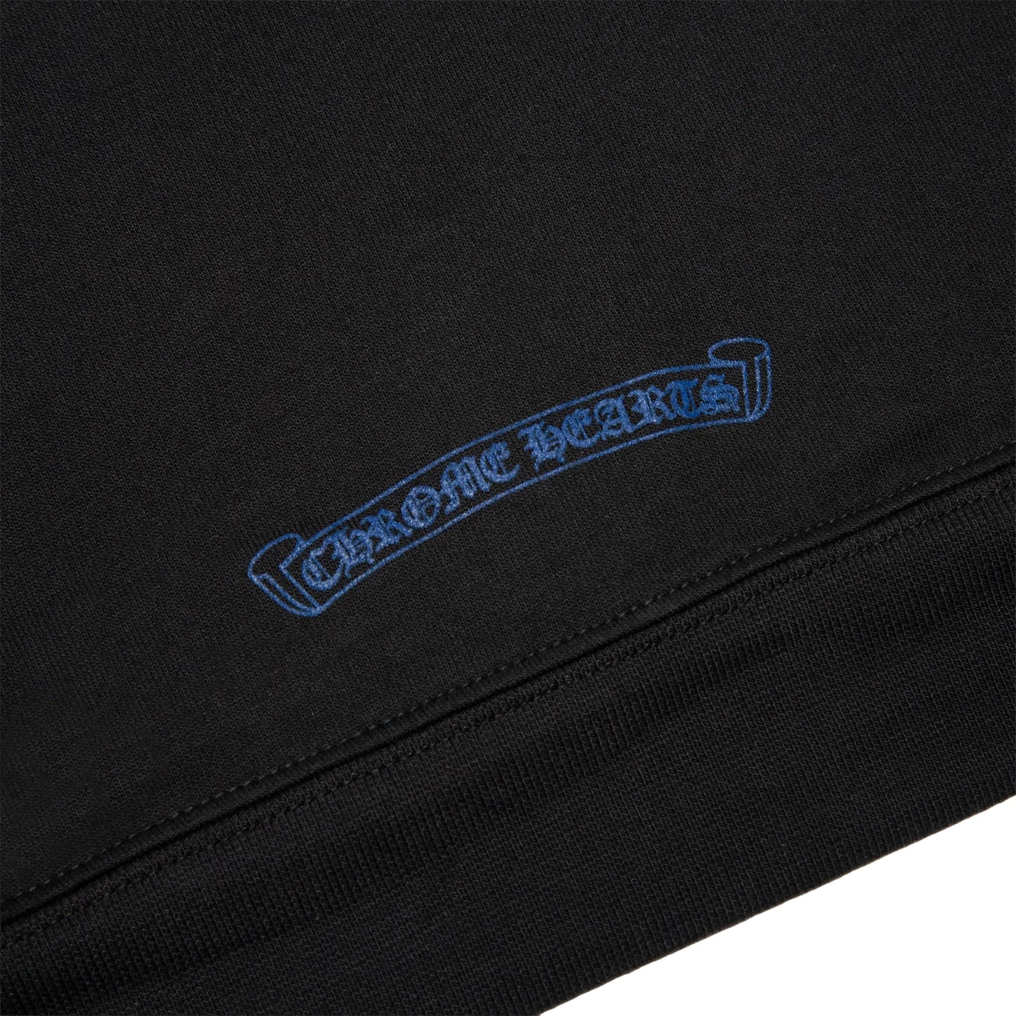 Chrome Hearts 1988 Script Logo Zip-Up Black Blue Hoodie