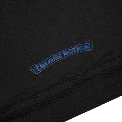Chrome Hearts 1988 Script Logo Zip-Up Black Blue Hoodie
