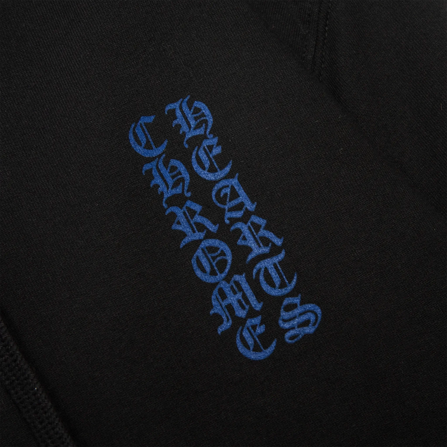 Chrome Hearts 1988 Script Logo Zip-Up Black Blue Hoodie