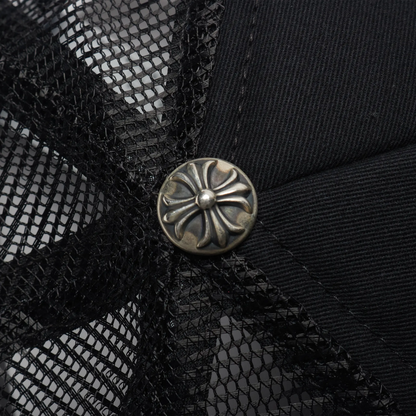 Chrome Hearts Cemetery Black Trucker Cap