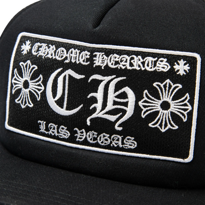 Chrome Hearts CH Las Vegas Black Trucker Cap
