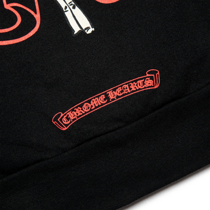 Chrome Hearts Deadly Doll Online Exclusive Black Red Hoodie
