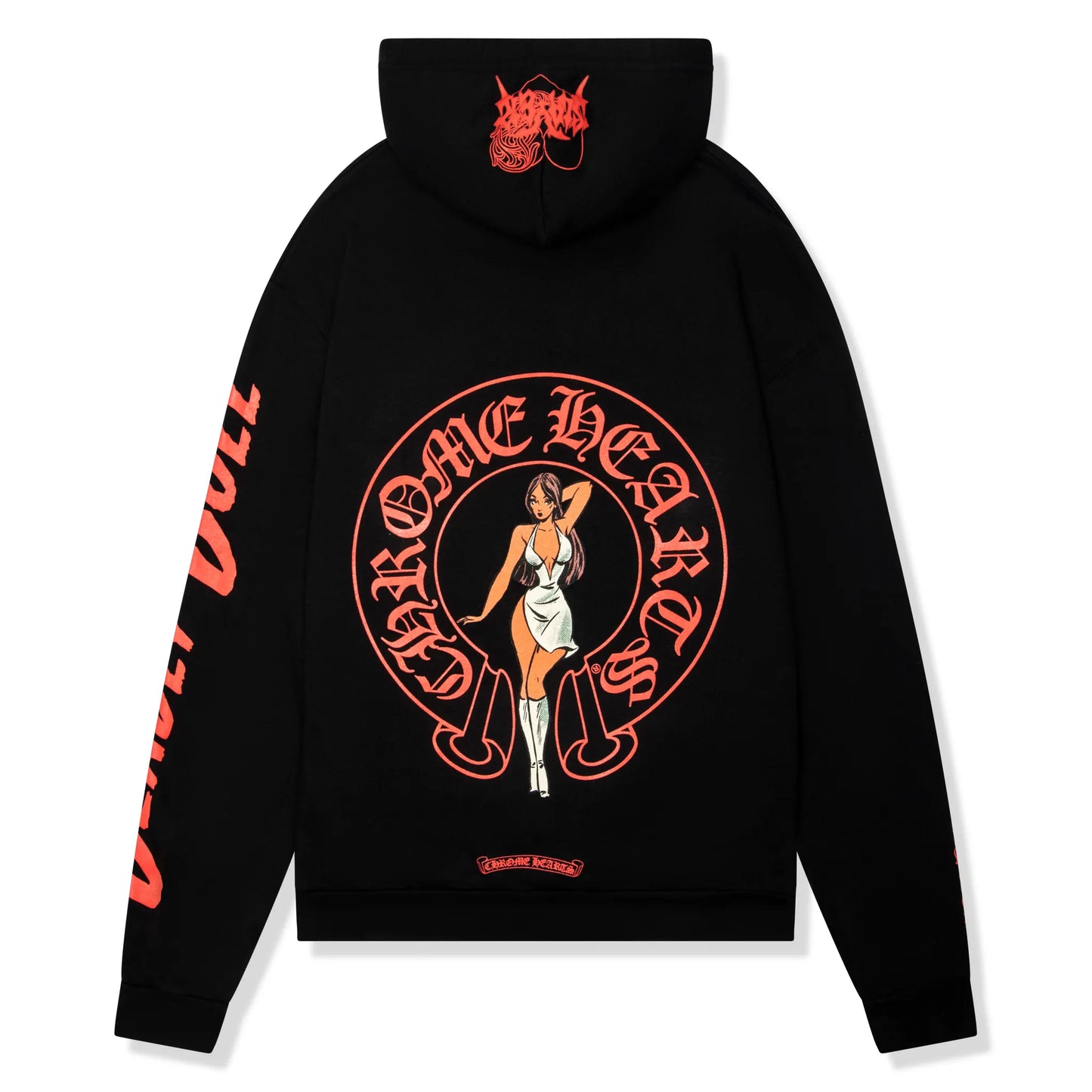 Chrome Hearts Deadly Doll Online Exclusive Black Red Hoodie