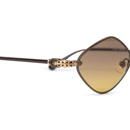 Chrome Hearts Diamond Dog Light Brown Sunglasses