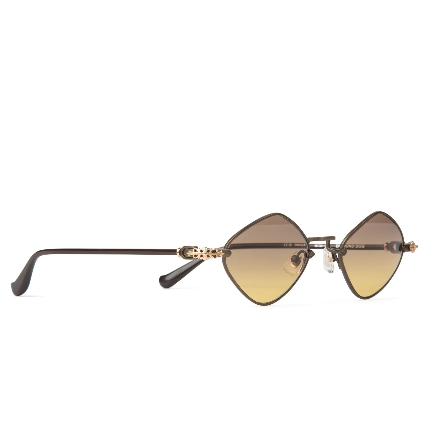 Chrome Hearts Diamond Dog Light Brown Sunglasses