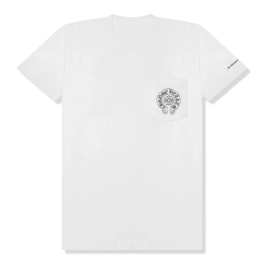 Chrome Hearts Horse Shoe Pocket Logo White T Shirt
