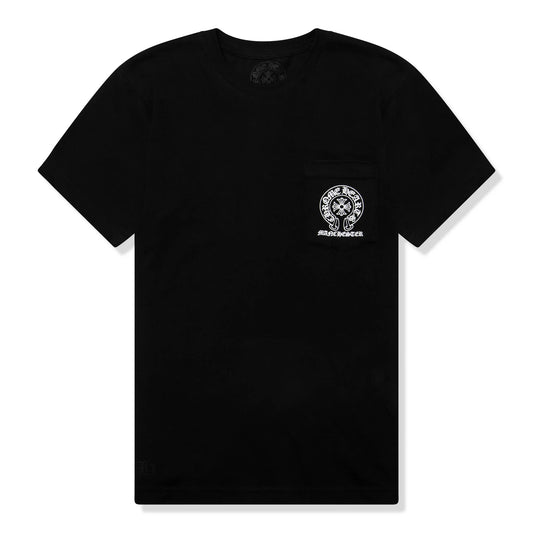 Chrome Hearts Manchester Exclusive Horse Shoe Pocket Logo Black T Shirt