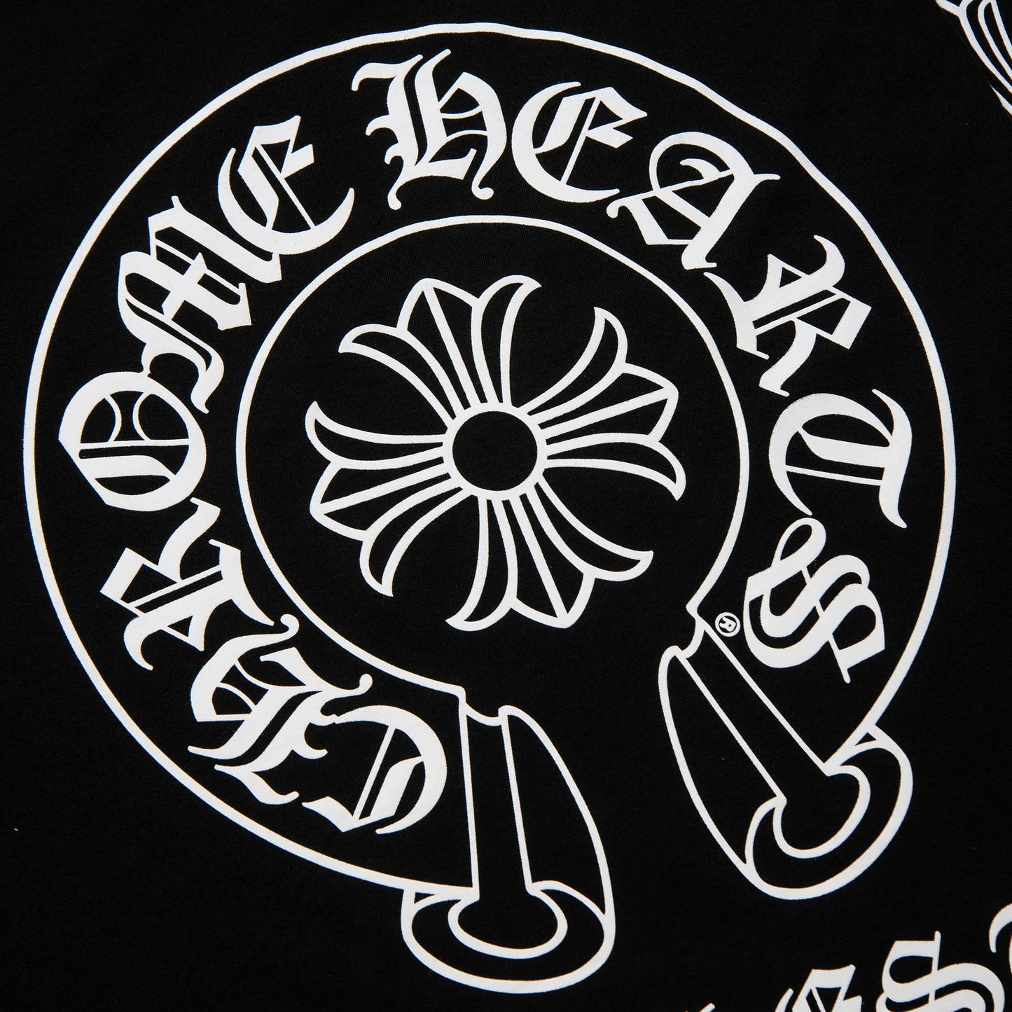 Chrome Hearts Manchester Exclusive Horse Shoe Pocket Logo L/S Black T Shirt