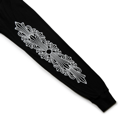 Chrome Hearts Manchester Exclusive Horse Shoe Pocket Logo L/S Black T Shirt