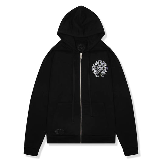 Chrome Hearts Manchester Exclusive Horse Shoe Zip-Up Black Hoodie