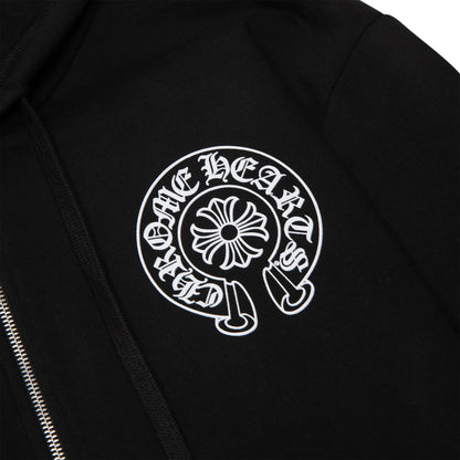 Chrome Hearts Manchester Exclusive Horse Shoe Zip-Up Black Hoodie