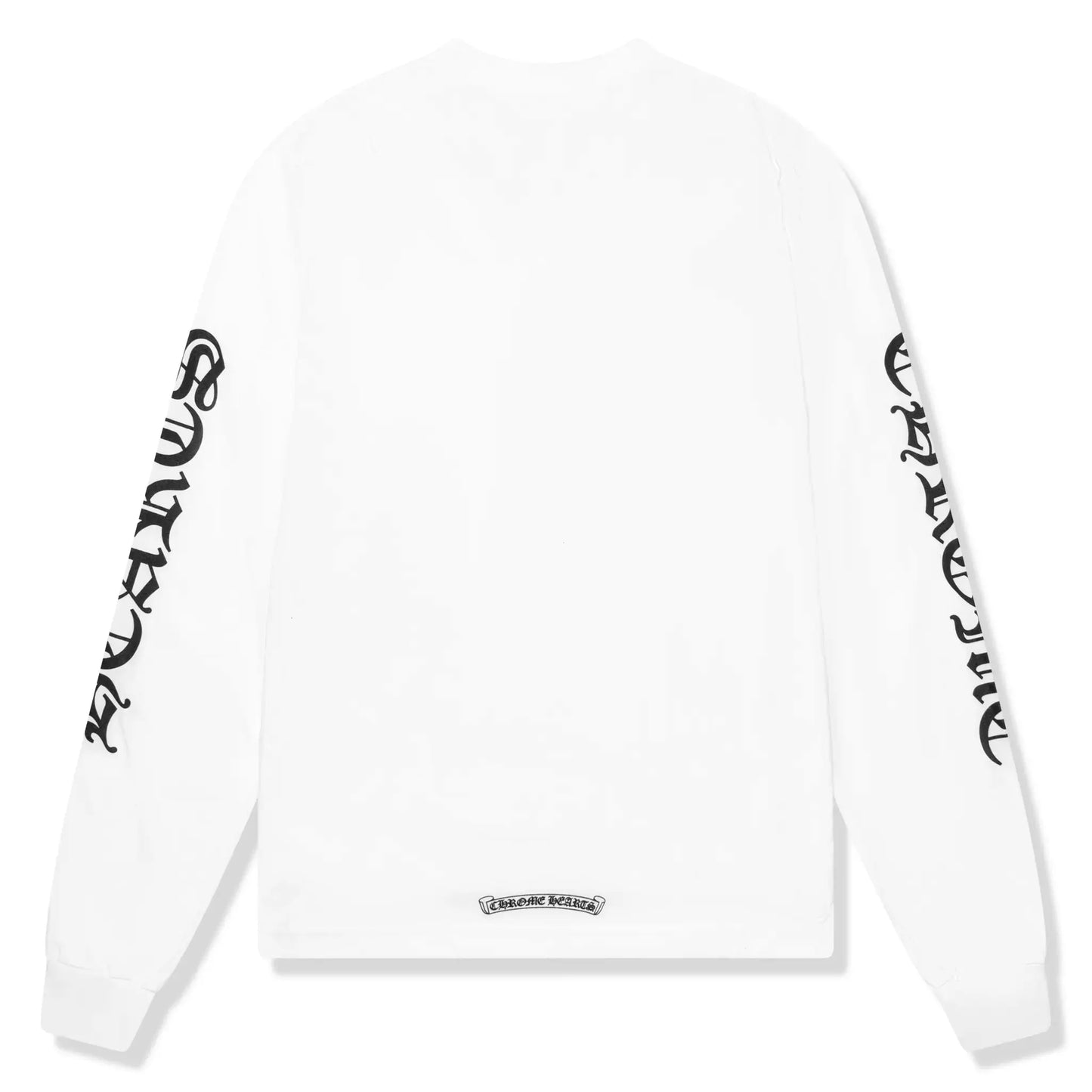 Chrome Hearts 1988 Neck Logo L/S White Black T Shirt