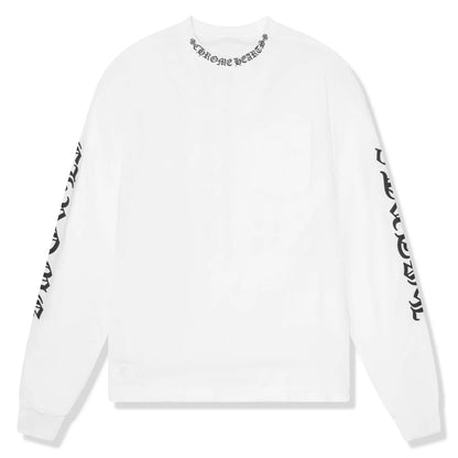 Chrome Hearts 1988 Neck Logo L/S White Black T Shirt