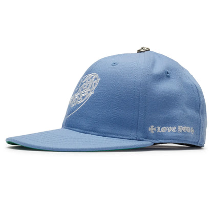 Chrome Hearts Vinny Heart Embroidered Light Blue Baseball Cap