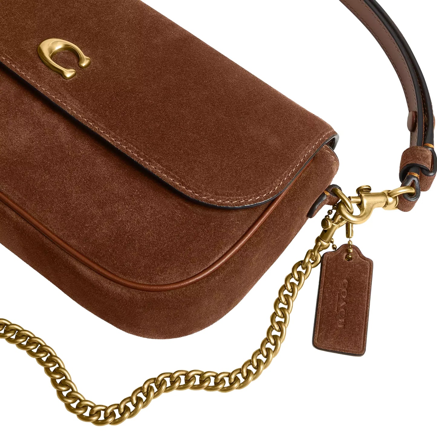 Coach Brook Flap Chain Warm Brown Bag
