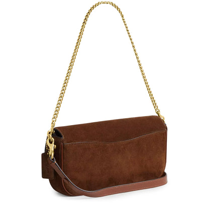 Coach Brook Flap Chain Warm Brown Bag