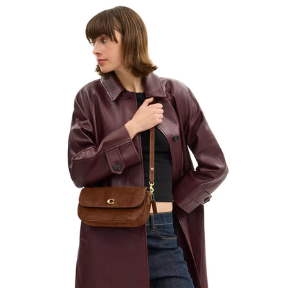 Coach Brook Flap Chain Warm Brown Bag