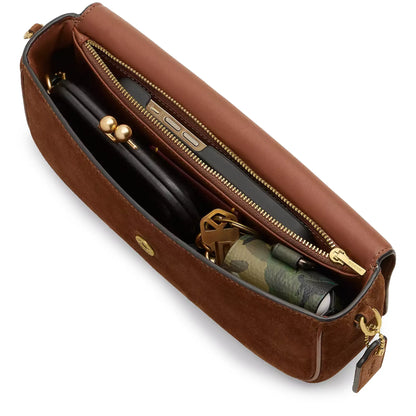 Coach Brook Flap Chain Warm Brown Bag