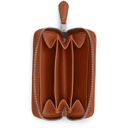 Coach Essential Small Zip Around Crystal Signature Jacquard Card Case