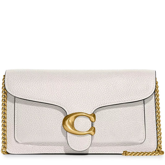 Coach Tabby Chain Chalk Clutch Bag
