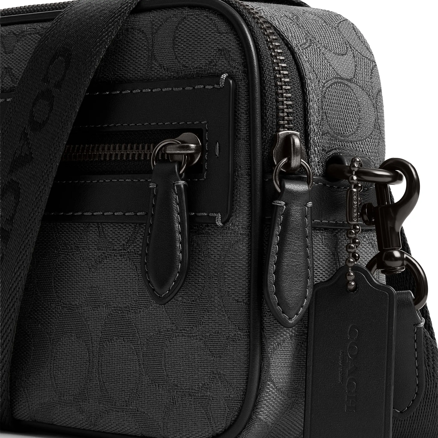 Coach Theo Signature Jacquard Black Camera Bag