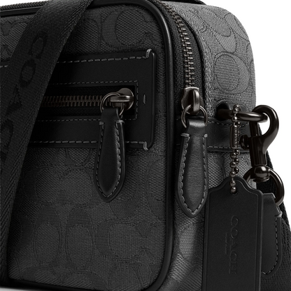 Coach Theo Signature Jacquard Black Camera Bag