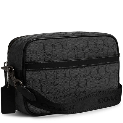 Coach Theo Signature Jacquard Black Camera Bag